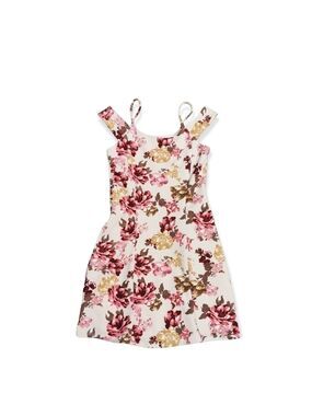 Floral Printed A Line Sleeveless Dress